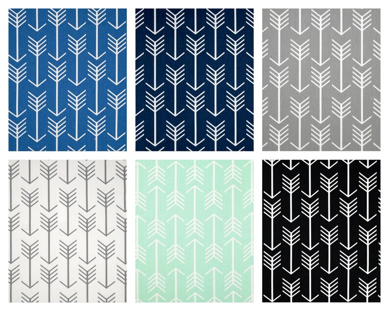 Arrow Crib Skirt Custom colors available Grey Navy Etsy