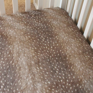 Fitted Crib Sheet or Changing Pad Cover - Deer Hide