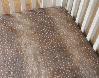 Fitted Crib Sheet or Changing Pad Cover - Deer Hide