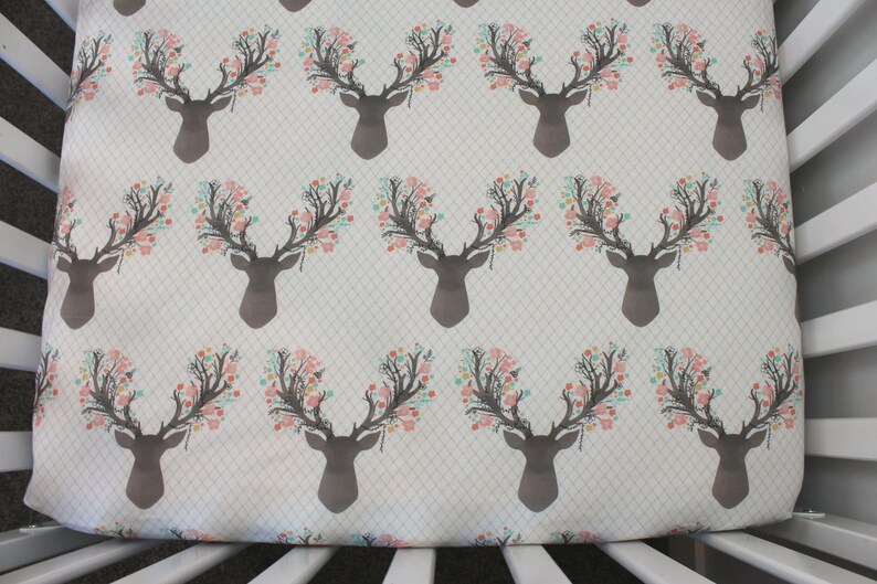 floral deer crib bedding