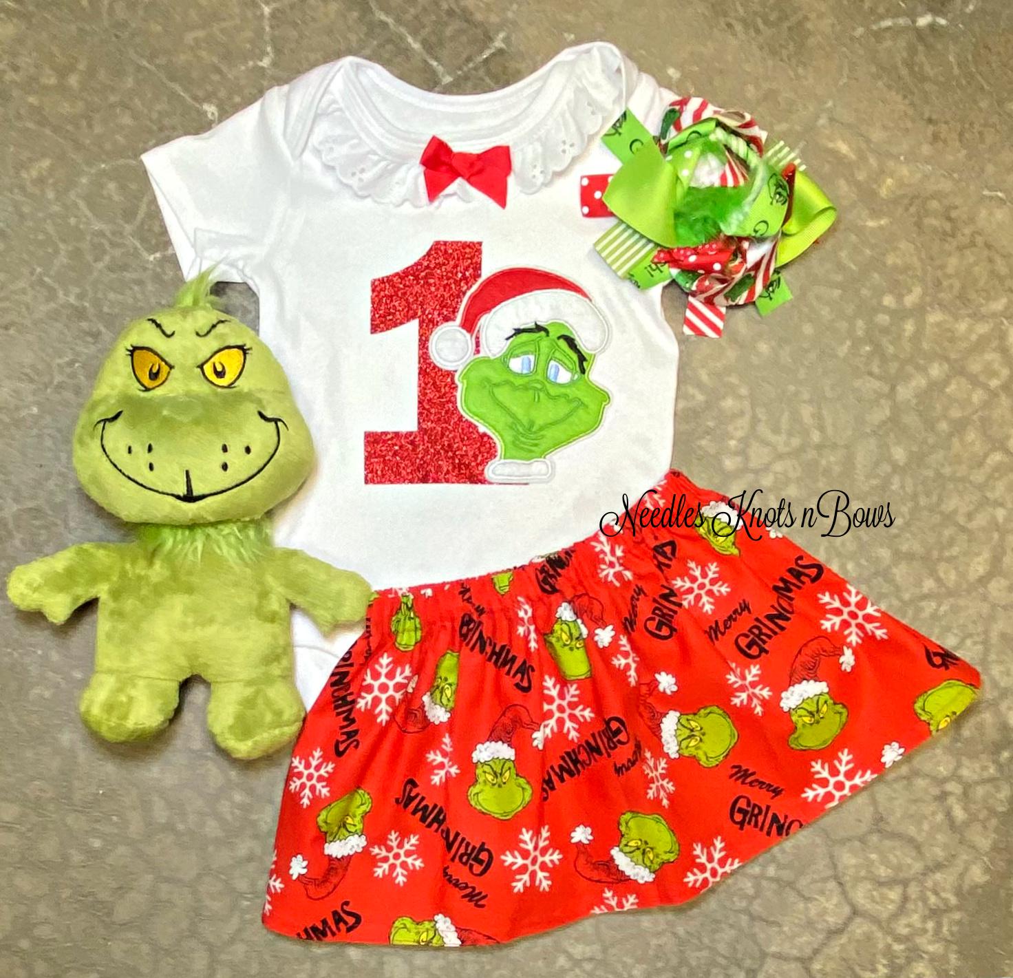 Grinch Cake Smash Outfit