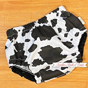Cow Print Diaper Cover, Cow Print Shorties, Nappy Cover