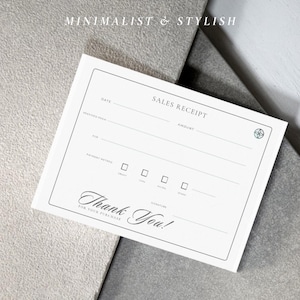 Printable Sales Receipt Template for Small Business – Retro Editable Order Receipt | DIY Invoice Template | Customizable in Canva