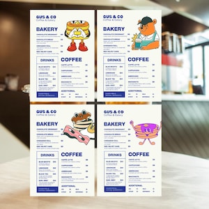 Café & Bakery Menu Templates – Customizable Canva Designs for Instant Download