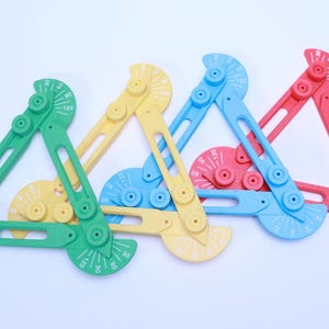 Adjustable & Tactile Math Triangle (2-pack) - For Teaching Angles, Triangles, Trigonometry (3D-Printed)