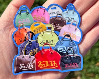 Vintage Blue Vinyl Large Von Dutch Purse 2000s Y2K - Etsy