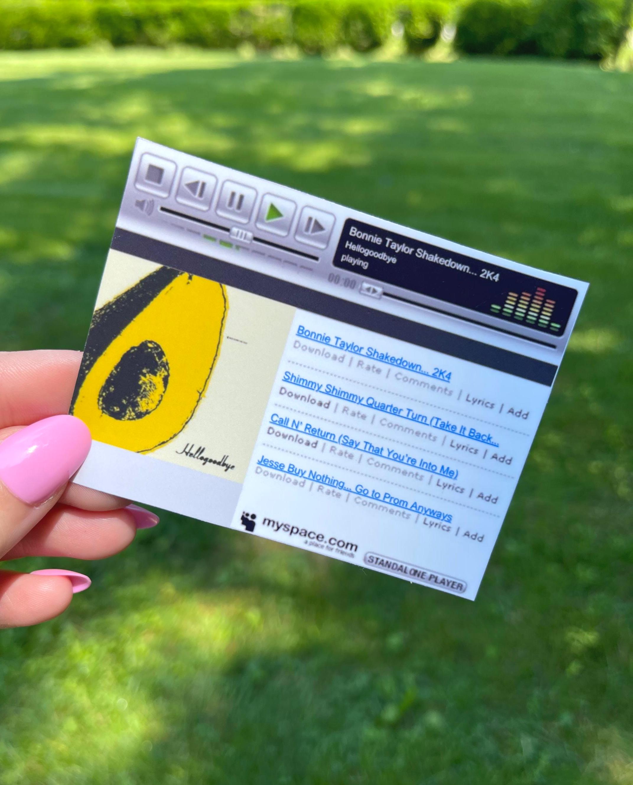Myspace Music Player Sticker - Etsy