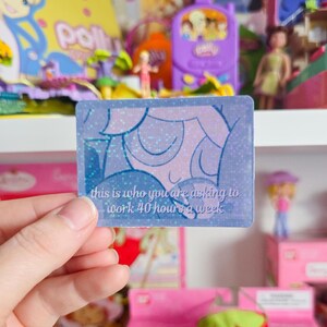 Adesivo holográfico pontilhado sonolento das Bolhas das Meninas Superpoderosas