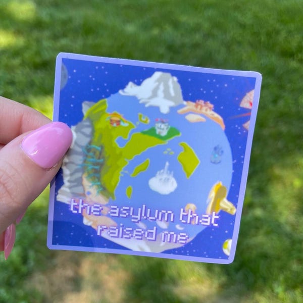 Neopets 2000s asylum sticker