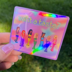 Dollzmania Regenbogen Y2K girly holografischer Aufkleber