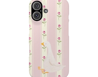 Vintage Goose Phone Case Whimsical Farmcore Aesthetic, Cottagecore iPhone/Samsung Case, Silly Goose Phone Case, Vintage inspired phone case