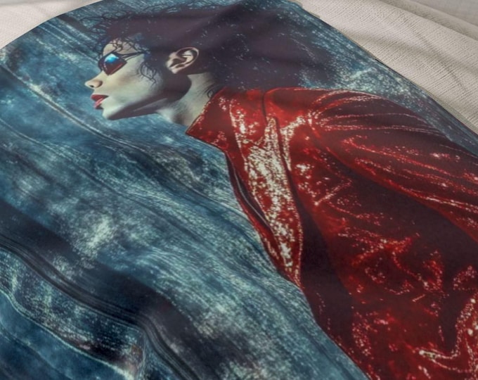King of Pop Arctic Fleece Throw Blanket: Retro Glam Home Decor