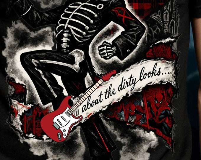 Skeleton Parade Emo Grunge Shirt: Alternative Gothic Graphic Tee