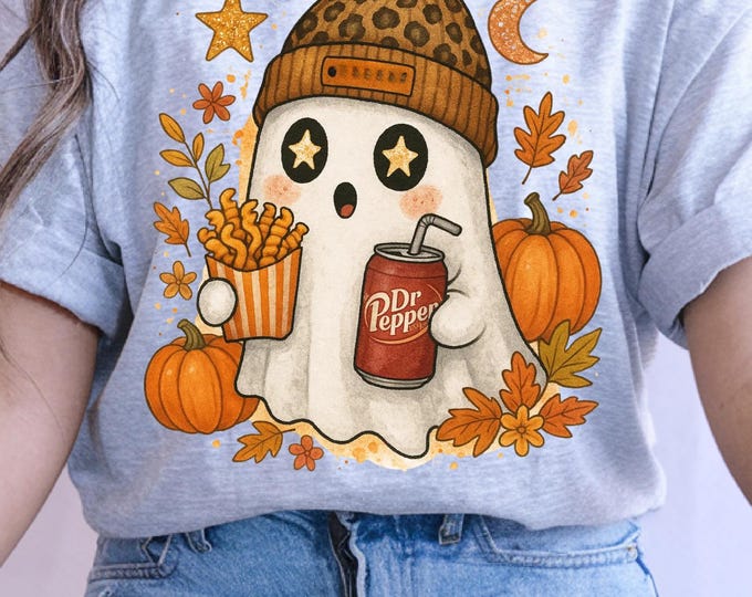Adorable Halloween Ghost Sweatshirt: Cozy Autumn Wear for Fall Celebrations & Spooky Season