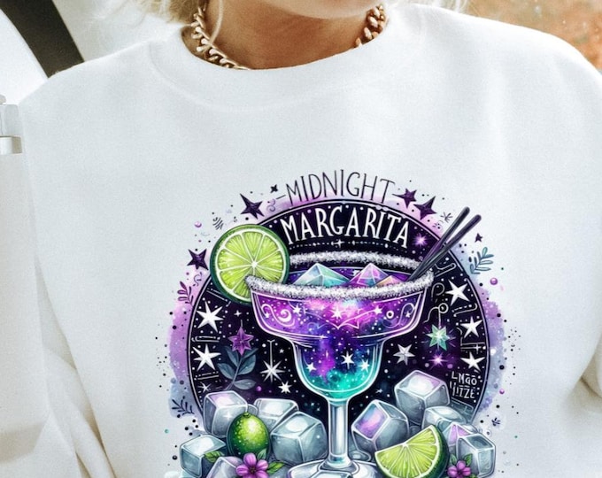 Parody Midnight Margaritas Sweatshirt - Fun and Casual Graphic Apparel