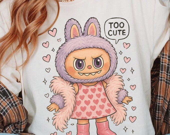 Parody Adorable Bunny Graphic Tee: Kawaii Unisex Cotton Shirt for Animal Lovers and Anime Fans