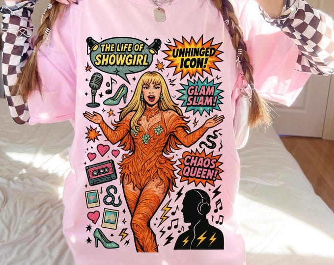 Showgirl Graphic Tee: Retro Unisex Cotton Statement Top