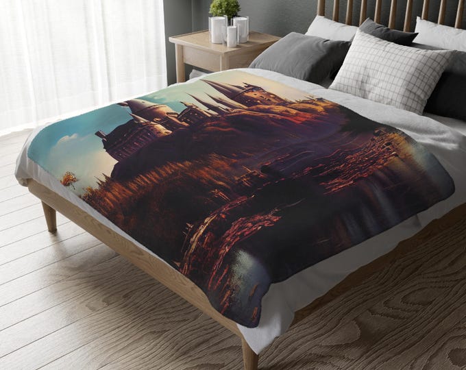 Parody Enchanted Velveteen Throw: Fantasy-Inspired Microfiber Blanket for Cozy Nights & Magical Home Decor