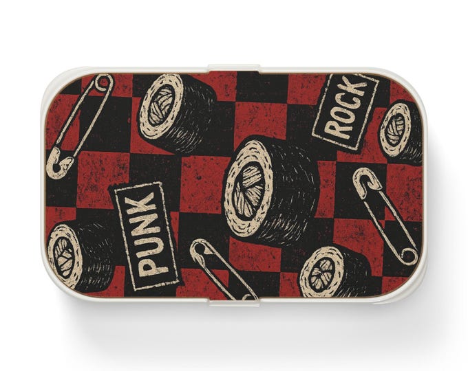 Punk Rock Bento Lunch Box, Stylish Lunch Container, Eco-Friendly Meal Prep Box, Unique Gift for Foodies, School or Work Lunch Solution