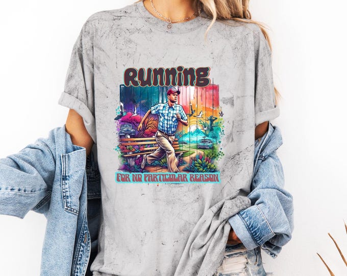 Parody Vibrant 90s movie inspired  running Tee - Color Blast Design - Unisex - Comfortable Cotton - Iconic Movie Tribute - Unique Gift Idea