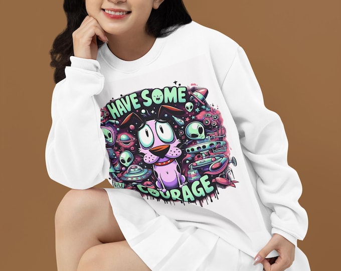 Cartoon Dog Sweatshirt: Nostalgic Graphic Crewneck