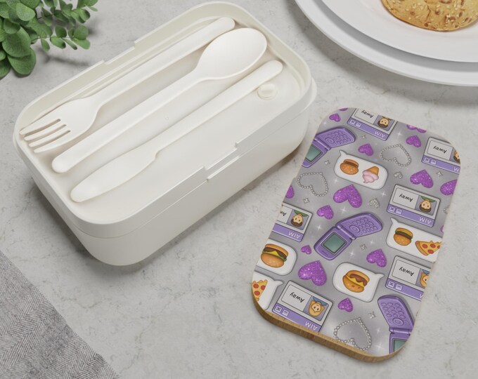 Parody Cute Emoji Bento Lunch Box, Lunch Kit, Fun Meal Prep Container, Back to School, Kids Lunch Box, Food Storage, Gift for Her