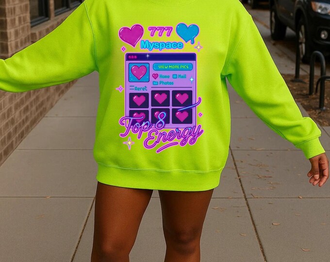 Parody Nostalgic MySpace Crewneck: Vintage 90s Aesthetic Unisex Sweatshirt Gift for Friends