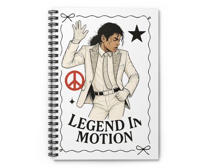 Parody Legend in Motion Spiral Notebook: Inspirational Journal for Music Lovers, Stylish Writing Pad, Iconic Gift