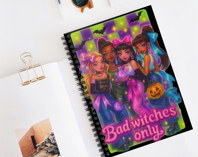 Parody Spooky Witch Spiral Notebook: Bad Witches Only - Halloween Journal & Magical Notepad Gift
