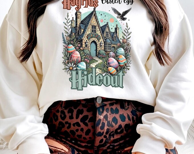 Easter Egg Hideout Sweatshirt: Spring Crewneck Jumper