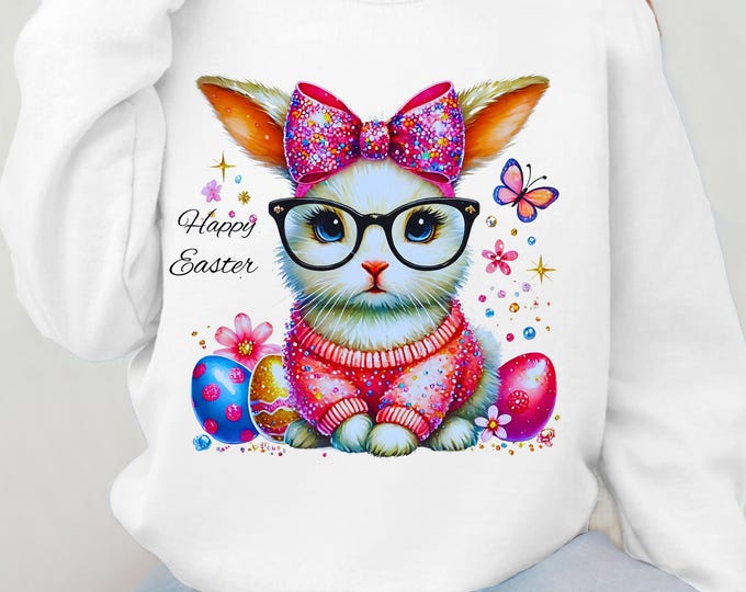 Funny Easter Bunny Sweatshirt: Coquette Rabbit Crewneck