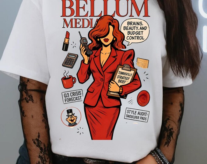 90s Bellum Parody Graphic Tee: Bold Women's Fashion Top