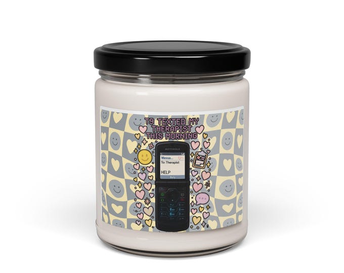 Whimsical Phone-Shaped Soy Candle: Unique Aromatherapy Gift for Home Decor, Relaxation & Birthdays