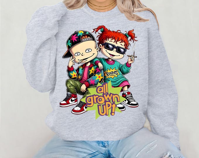90s TV Parody Unisex Sweatshirt, All Grown Up, Vintage 90s Design, Cozy Jumper, Funny TV Sweatshirt, Retro Crewneck Pullover