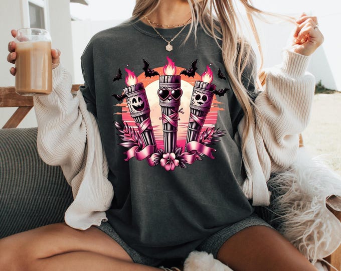 Parody Tropical Skull Graphic Tee: Retro Beach Party, Halloween Festival Unisex Shirt, Gift for Friends
