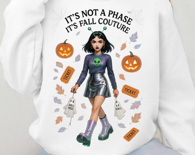 Holographic Y2K Crewneck Sweatshirt: Unisex Retro Fall Fashion Trendy Winter Jumper Gift