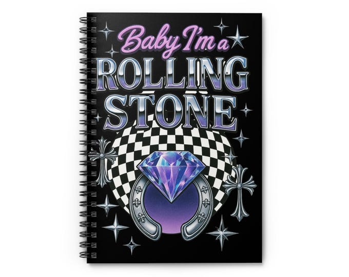 Parody Vibrant Rolling Stone Spiral Notebook - Musician's Journal for Creative Writing and Artistic Expression