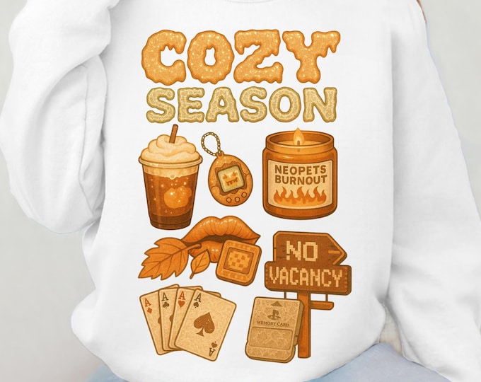 Cozy Season Unisex Crewneck Sweatshirt - Autumn Comfort for Pumpkin Spice Lovers and Fall Outings