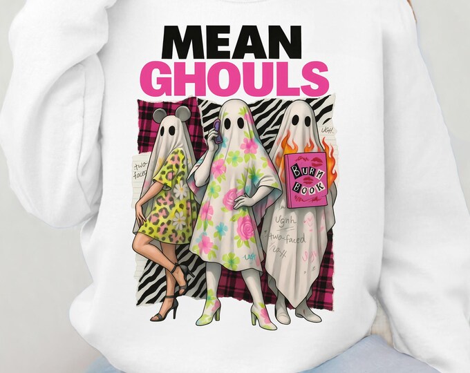 Mean Ghouls Crewneck Sweatshirt: Spooky Halloween Pullover