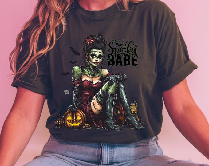 Parody Spooky Babe Unisex Halloween Graphic Tee | Horror Fan Festival Outfit | Cozy Casual Wear Gift