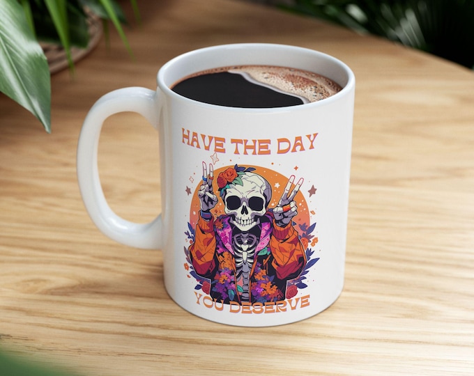 Parody Ceramic Mug, Halloween Coffee Cup, Celebrate Your Loved Ones, Spooky Vibes, Autumn Decor, Gift for Friends