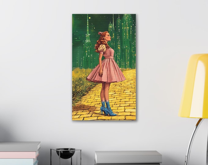 Parody Vibrant Dorothy Wizard of Oz Canvas Wall Art for Kids Room, Nursery Decor, Movie Fan Gift