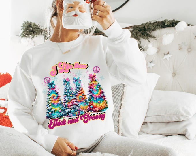 Parody Festive Spruce Tree Christmas Sweatshirt - Cozy Winter Holiday Pullover for Unisex Cabin Wear