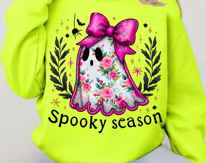 Parody Spooky Ghost Halloween Sweatshirt: Cozy Unisex Fall Fashion Pullover Crewneck for October
