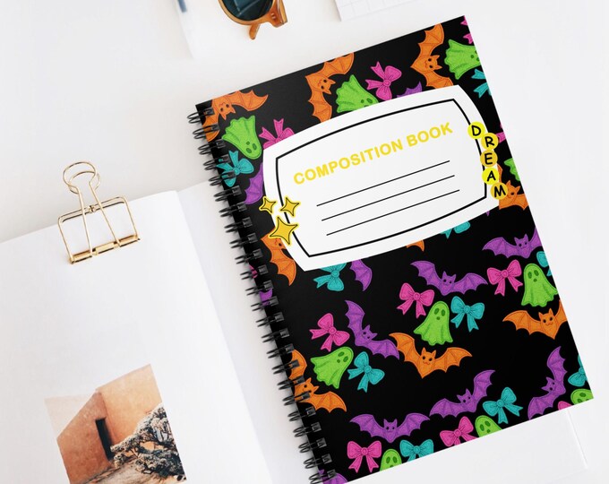 Parody Halloween Dream Spiral Notebook: Cute Ghost & Bat Design for School, Journaling, Spooky Season Gifts