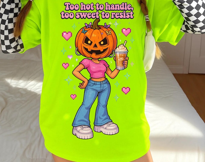 Quirky Halloween Pumpkin T-Shirt: Unisex Cotton Tee for Fall Fashion & Spooky Vibes