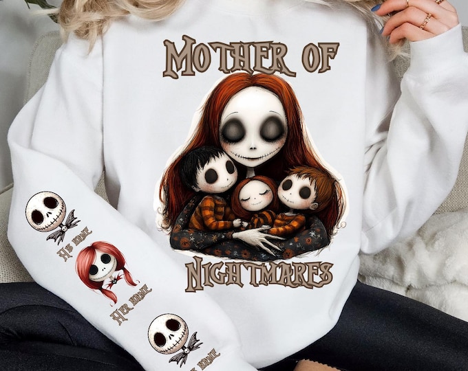Mother of Nightmares Sweatshirt: Personalized Spooky Mom Gift