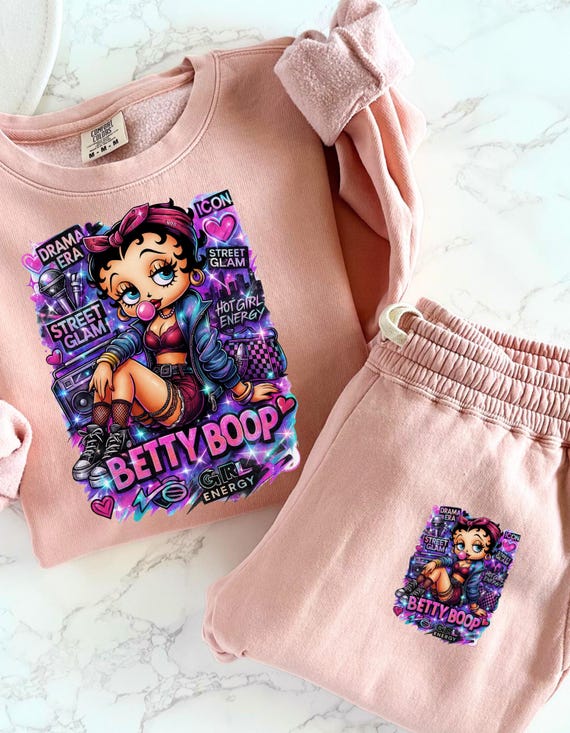 Betty Boop Sweatshirt & Sweatpants Set | Y2K Street Glam Lounge