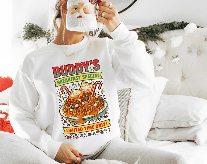 Buddy's Breakfast Crewneck Sweatshirt: Funny Foodie Gift