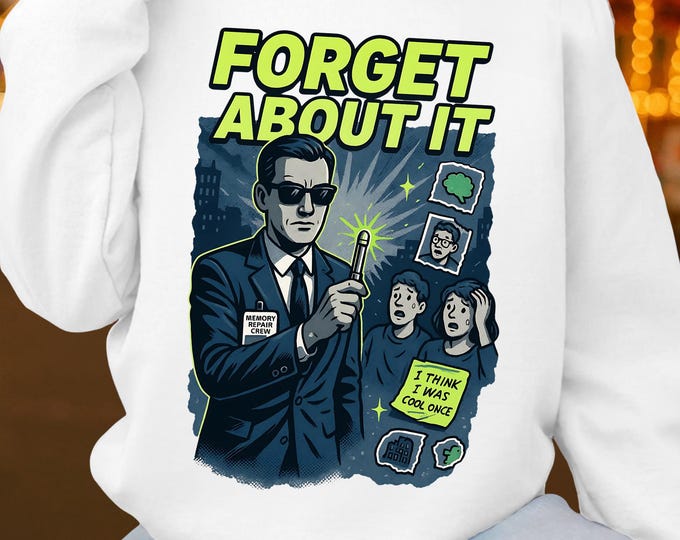 Men's Movie Parody Sweatshirt: Funny Suit Humor Crewneck